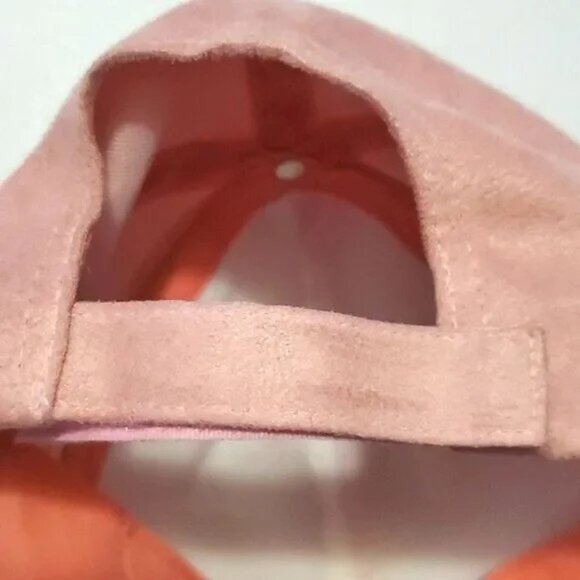 David & Young Pink Faux Suede Summer Sporty Baseball Cap - Picture 5 of 7